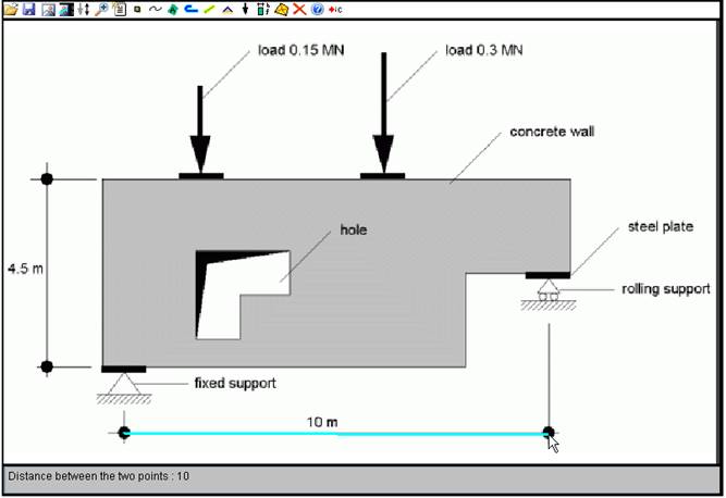 Figure 3: Screen scaling : the distance between the beginning and the end of the light blue line ...