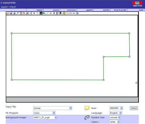 Figure 4: Outline of the beam with background image desactivated