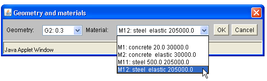 Figure 9: Selection of steel as the material for the steel plates