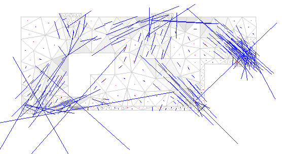 Figure 22: Stresses in the concrete for the solution with larger reinforcing bars